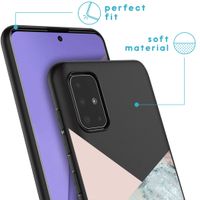 imoshion Coque Design Samsung Galaxy A51 - Marbre - Rose / Noir