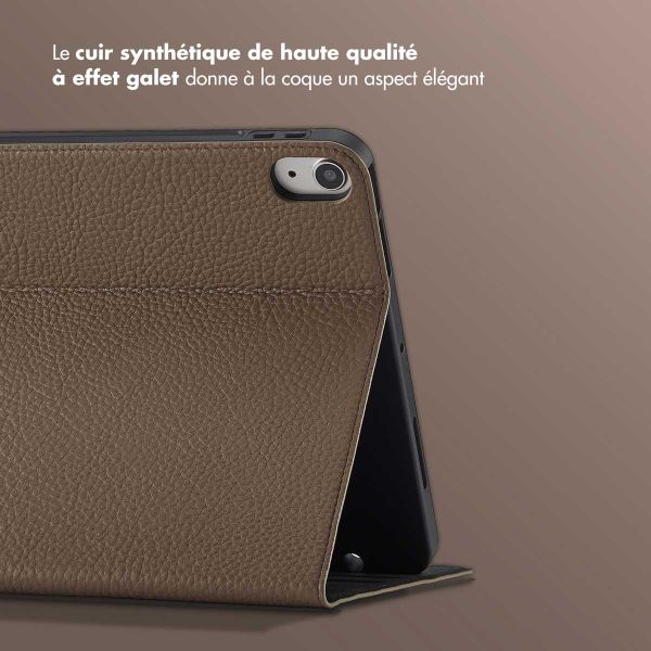 Selencia Coque tablette Riva Apple iPad Air 11 pouces (2025) M3 / (2024) M2 / Air 5 (2022) / Air 4 (2020) - Mocha Brown