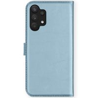 Selencia Étui portefeuille en cuir véritable Samsung Galaxy A32 (5G) - Bleu clair