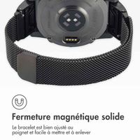 imoshion Bracelet QuickFit® Milanais  - Connexion Garmin 22 mm - Taille L/XL - Noir