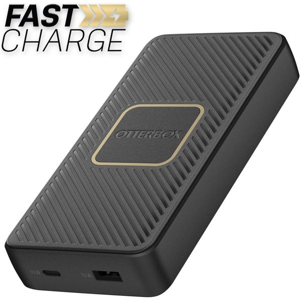 OtterBox ﻿Batterie externe USB-C - 15.000 mAh - Chargeur sans fil - Power Delivery - Noir