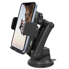 Accezz Support de téléphone de voiture Samsung Galaxy S10 - Chargeur sans fil - Tableau de bord et pare-brise - Noir