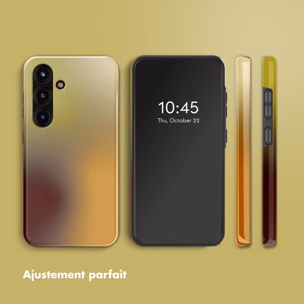 Selencia Coque arrière Vivid avec MagSafe Samsung Galaxy S25 - Gradient Olive Dust