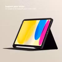 Selencia Coque tablette Sabi avec imprimé léopard Apple iPad 11 (2025) 11 pouces A16 / iPad 10 (2022) 10.9 pouces - Soft Ivory