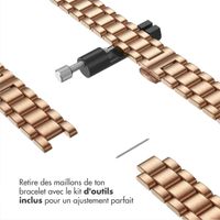 Selencia Bracelet à maillons fin en acier Apple Watch Series 1 t/m 9 / SE (38/40/41 mm) | Series 10 / 11 (42 mm) - Rose Doré