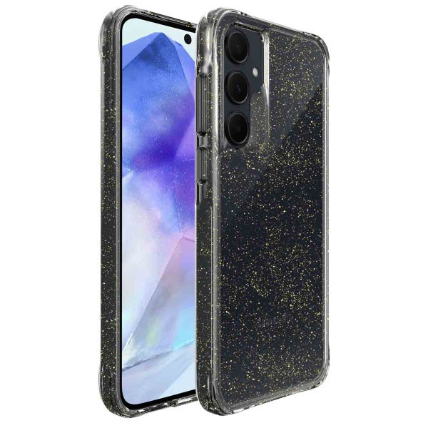 imoshion Coque arrière transparente Pailletée Samsung Galaxy A55 - Doré