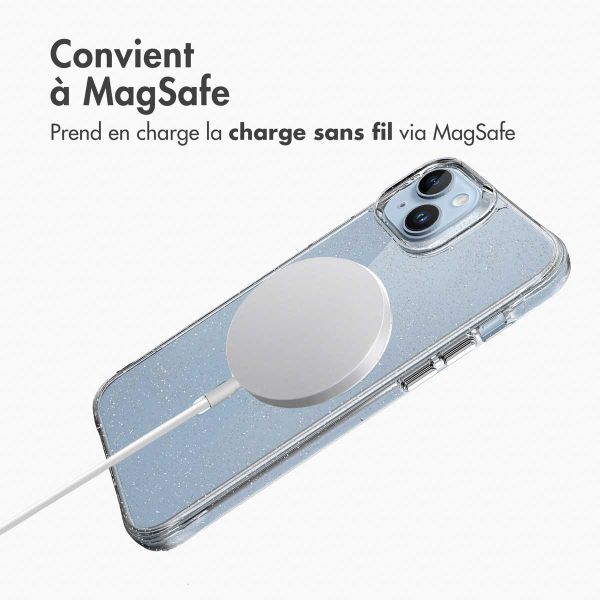 imoshion Coque Pailletée avec MagSafe iPhone 14 - Argent