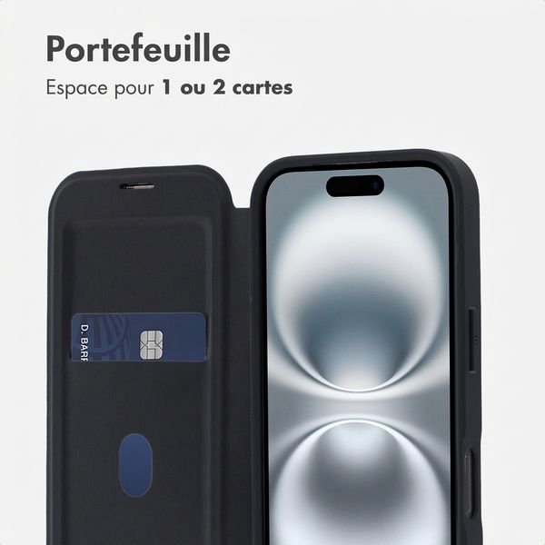 imoshion Bookcase transparente avec MagSafe Apple iPhone 16 - Noir