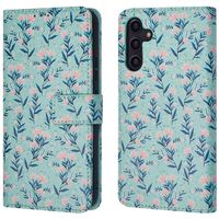 imoshion Étui de télephone portefeuille Design Samsung Galaxy A14 (5G/4G) - Blue Flowers