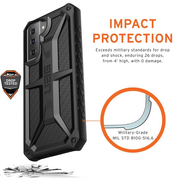 UAG Coque Monarch Samsung Galaxy S21 - Carbon Fiber