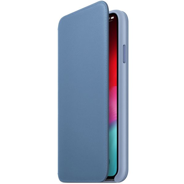 Apple Étui de téléphone Leather Folio Apple iPhone Xs Max - Cornflower