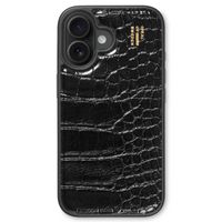 iDeal of Sweden Coque Vegan Leather iPhone 16 Plus - Black Croco