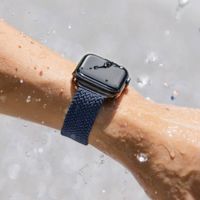 Uniq Bracelet tressé Aspen Apple Watch Series 1 t/m 9 / SE (38/40/41 mm) | Series 10 / 11 (42 mm) - Oxford Blue