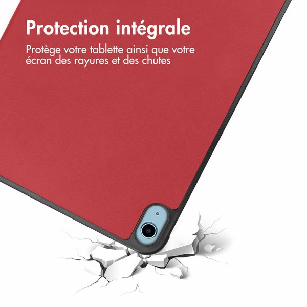 imoshion Coque tablette Trifold iPad 10 (2022) 10.9 pouces - Rouge