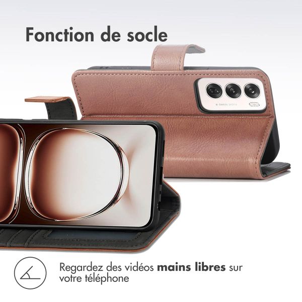 imoshion Étui de télephone portefeuille Oppo Reno 12 Pro - Marron