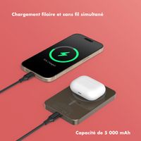 Selencia Powerbank Vivid 5 000 mAh - MagSafe et Qi2 - Desert Gold / Rosy Marble