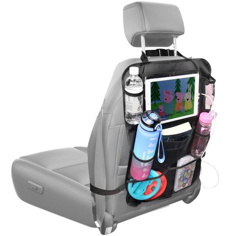 imoshion Organisateur de Siège de Voiture pour enfants - 9 compartiments - Inclut un support pour tablette - Noir