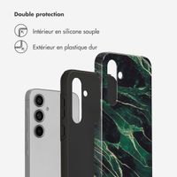 Selencia Coque arrière Vivid Tough Samsung Galaxy A55 - Chic Marble Quartz