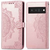 imoshion Etui de téléphone portefeuille Mandala Google Pixel 6 Pro - Rose Dorée