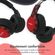 imoshion Kids Dino Bluetooth Casque - Casque pour enfants avec limiteur de décibels - Casque sans fil + câble AUX - Black / Red