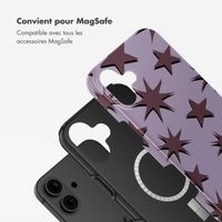 Selencia Coque arrière Vivid Tough avec MagSafe iPhone 16 - Stars Plum Lilac