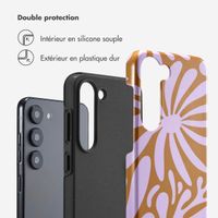 Selencia Coque arrière Vivid Samsung Galaxy S23 - Modern Bloom Pink