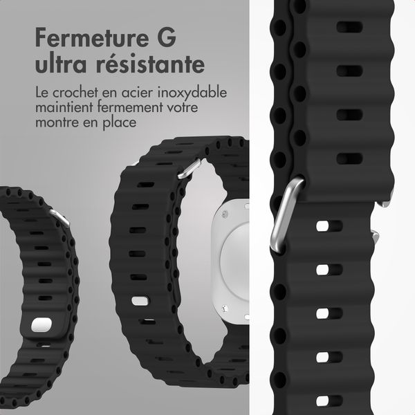 Accezz Bracelet Ocean Apple Watch Series 1 - 11 / SE / Ultra (44/45/46/49 mm) - Noir