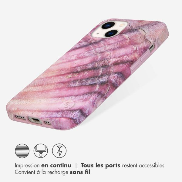 Selencia Aurora Coque Fashion iPhone 13 - ﻿Coque durable - 100 % recyclée - Ocean Shell Purple