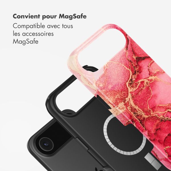 Selencia Coque arrière Vivid avec MagSafe Apple iPhone Air - Rosy Marble