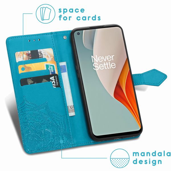 imoshion Etui de télephone Mandala OnePlus Nord N100 - Turquoise