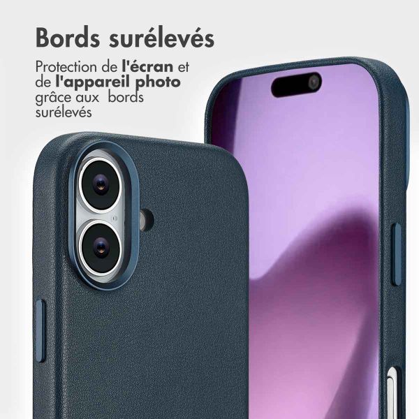 Accezz Étui de télephone portefeuille en cuir 2-en-1 avec MagSafe Apple iPhone 17 - Nightfall Blue