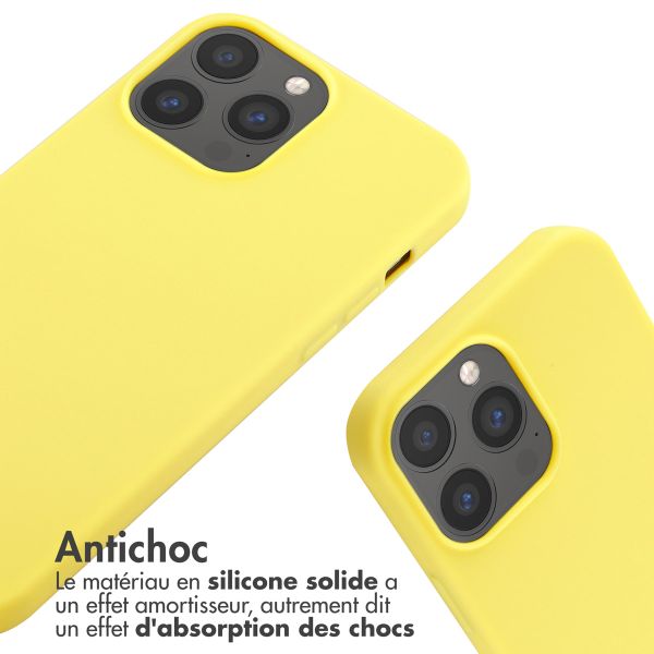 imoshion ﻿Coque en silicone avec cordon iPhone 13 Pro Max - Jaune