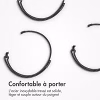 imoshion Bracelet magnétique milanais Xiaomi Smart Band 9 / 8 Pro / Redmi Watch 6 / 5 / 4 - Noir