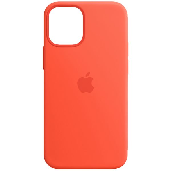 Apple Coque en silicone MagSafe Apple iPhone 12 Mini - Electric Orange
