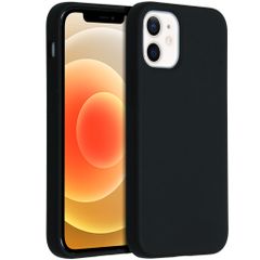 Accezz Coque Liquid Silicone Apple iPhone 12 Mini - Noir