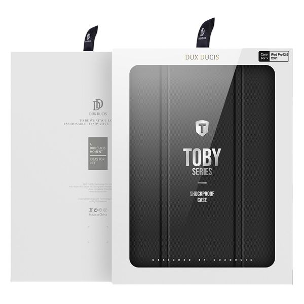 Dux Ducis Coque tablette Toby iPad 9 (2021) 10.2 pouces / iPad 8 (2020) 10.2 pouces / iPad 7 (2019) 10.2 pouces - Noir