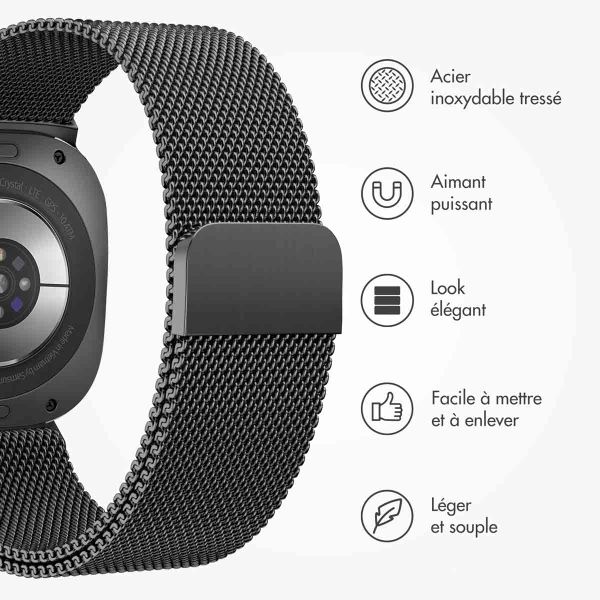 imoshion Bracelet magnétique milanais Samsung Galaxy Watch Ultra (2024/2025) - Noir