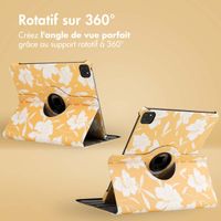 imoshion Coque Design rotatif à 360° Apple iPad Pro 12.9 (2018/2020/2021/2022) - Yellow Flowers