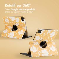 imoshion Coque tablette Design rotatif à 360° iPad Pro 12.9 (2018 / 2020 / 2021 / 2022) - Yellow Flowers