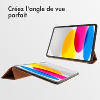 Accezz Coque tablette trifold en cuir Apple iPad 11 (2025) 11 pouces A16 / iPad 10 (2022) 10.9 pouces - Cognac