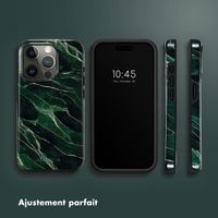 Selencia Coque arrière Vivid Tough iPhone 15 Pro - Chic Marble Quartz