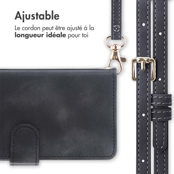 imoshion Etui de télephone portefeuille avec cordon Samsung Galaxy S24 / S25 - Noir