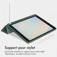 Accezz Coque tablette portefeuille Smart Silicone Apple iPad 9 (2021) 10.2 pouces / iPad 8 (2020) 10.2 pouces / iPad 7 (2019) 10.2 pouces - Vert foncé