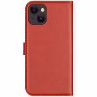 Selencia Étui portefeuille en cuir véritable Apple iPhone 13 Mini - Rouge