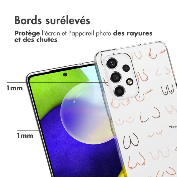 imoshion Coque Design Samsung Galaxy A53 - Boobs all over - Transparent