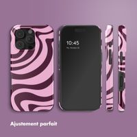 Selencia Coque arrière Vivid avec MagSafe Apple iPhone 16 Pro - Wavy Swirl Pink Plum