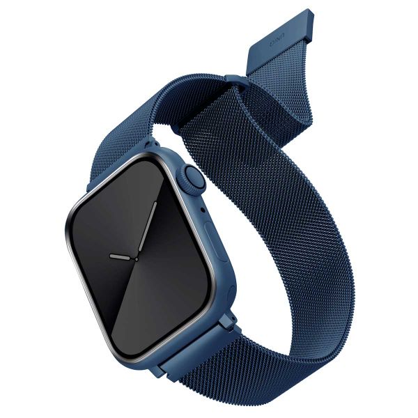 Uniq Bracelet en acier Dante Mesh Apple Apple Watch Series 1 á 9 / SE (38/40/41 mm) | Series 10 (42 mm) - Bleu Cobalt