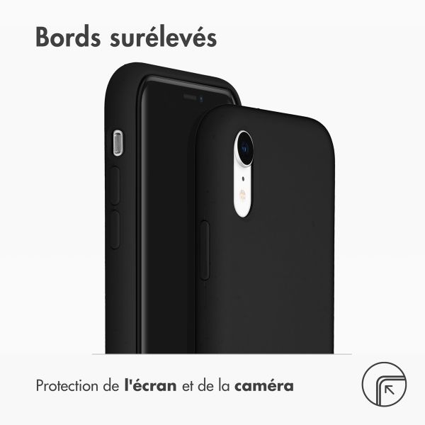 Accezz Coque Liquid Silicone Apple iPhone Xr - Noir