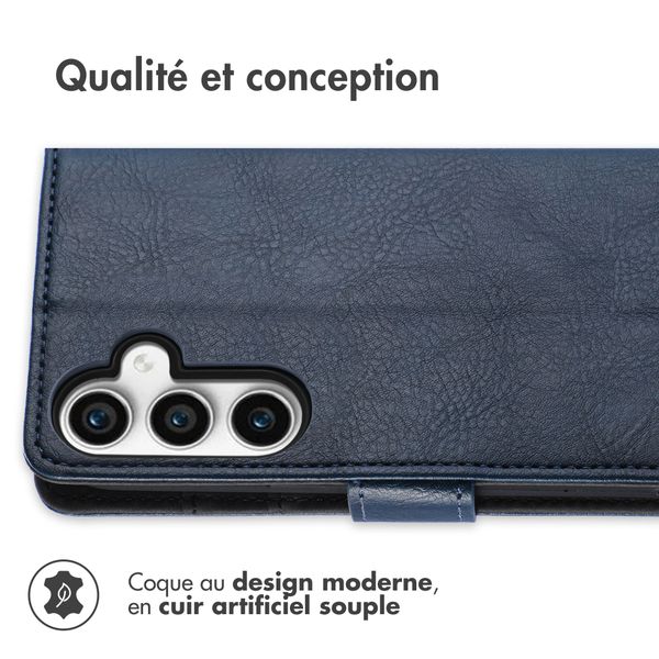 imoshion Étui de téléphone portefeuille Luxe Samsung Galaxy S23 FE - Bleu foncé