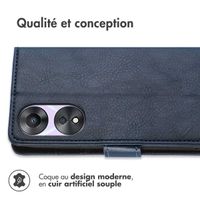 imoshion Étui de téléphone portefeuille Luxe Oppo A78 (4G) - Bleu foncé